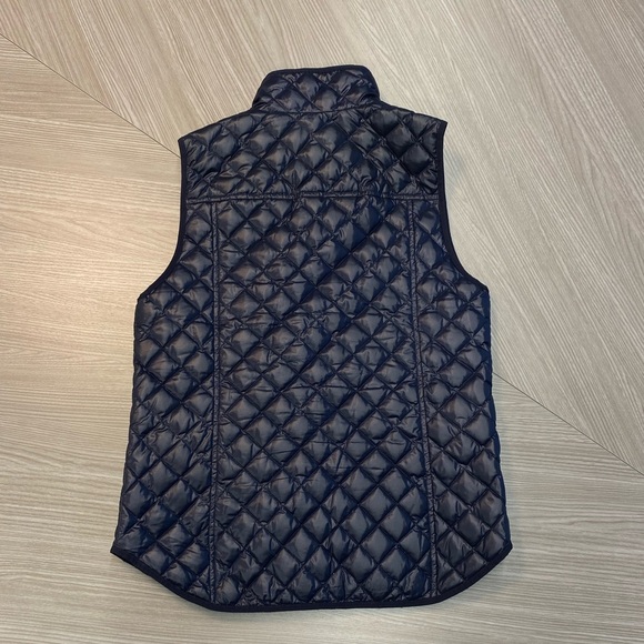 J. Crew Navy Quilted Vest with Gold Accents - Picture 2 of 3